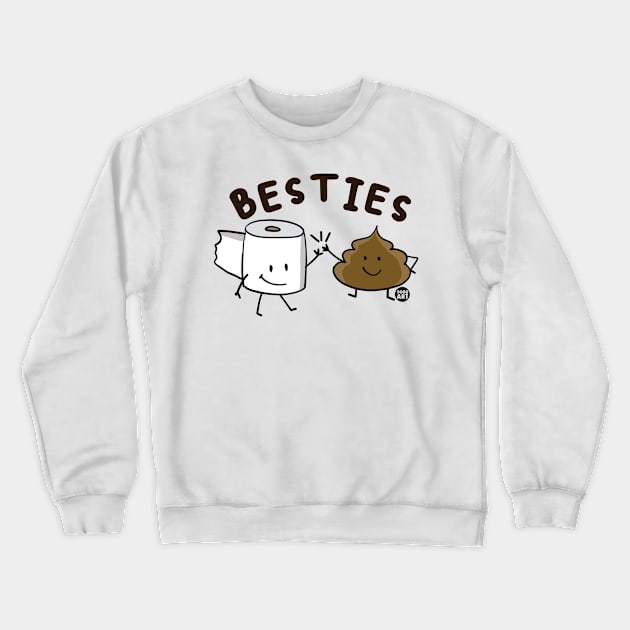 BESTIES POOP TP Crewneck Sweatshirt by toddgoldmanart